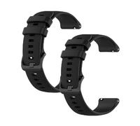 OcioDual 2 Pièces Bracelet Montre 20mm Noir, Bracelets de Montres pour Homme à Dégagement Rapide, Bracelet Montre Connectée Femme en Silicone, Bracelets de Montres pour Femme, Unisexe