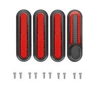 OcioDual 4 Coques réfléchissantes pour Scooter électrique, Coque réfléchissante de Couleur Rouge, 2 arrière et 2 Avant pour Xiami M365, Pro, 1S, Essential, Pro2, Mi3, Rouge