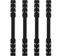 OcioDual 4 Crochet d'Oreille Sangle de Masque Extension Noir Réglable Boucles Fixateur Bande pour Prévention des Maux Oreilles