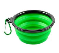 OcioDual Abreuvoir Pliable pour Chien, Gobelet Pliable de 350ml, Vert, Mangeoire, Abreuvoir Portable pour Chien, Accessoires pour Chien, Plat avec Mousqueton pour Randonnée Ou Voyage