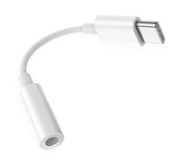 OcioDual Adaptateur Connecteur USB Type C vers Prise Jack 3,5mm Blanc Convertisseur TRRS OMPT Audio Mini Cable pour écouteurs
