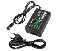 OCIODUAL Adaptateur Courant Mural 2 Pin Noir Compatible avec PSP FAT Slim Street 1000 2000 3000 Cable Chargeur Secteur Europlug