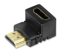 OcioDual Adaptateur d'angle Droit 90º Connecteur HDTV 1.4 Noir Coudé Prise Mâle vers Femelle Résolution XHD 4K Full HD