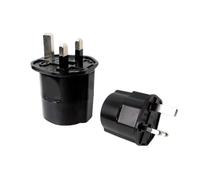 OcioDual Adaptateur de Prise EU vers UK, Convertisseur 2 broches vers 3 broches, type C,E et F vers Type G, Noir