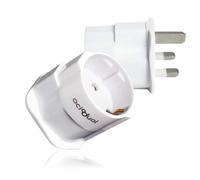 OcioDual Adaptateur de Prise EU vers UK, Convertisseur 2 broches vers 3 broches, type C,E et F vers Type G, Blanc