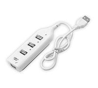 OcioDual Adaptateur Multiport Hub USB 2.0 Blanc Transformateur 4 Ports Convertisseur Transfert de Données avec Câble Splitter