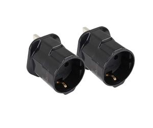 OcioDual Adaptateur Prise Anglaise, 2X Prise Anglaise Adaptateur Francais, Dubai, Irlande, Angleterre, Convertisseur de EU vers UK, Europe ver UK Adapter, 3 Broches vers 2 Broches, Noir