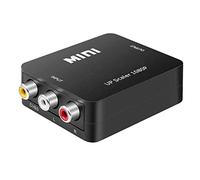 OcioDual Adaptateur RCA vers HDMI, Convertisseur RCA vers HDMI, Connexion Audio Stéréo et Vidéo PAL/NTSC 1080p pour PC, TV, PS1, PS2, N64, HDMI2AV, CVBS 3 RCA, Noir