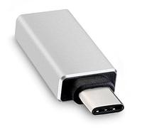 OcioDual Adaptateur USB 3.0 Femelle vers Type C Mâle Fonction on The Go Argent pour Smartphones Tablets Convertisseur OTG