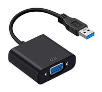 OcioDual Adaptateur USB 3.0 vers VGA M/F Resolution Full HD Noir pour PC Ordinateur Portable Laptop Moniteur TV Projector, Cable Convertisseur Image 1080p Video 1920 x 1080 60Hz