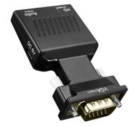 OCIODUAL Adaptateur VGA Mâle vers HDMI Femelle Convertisseur avec Câble Audio Video 1080p pour Ordinateur Portable Moniteur