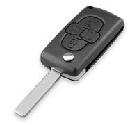 OCIODUAL Boitier Coque Clé de Rechange CE0523 HU83 4 Boutons Étui Couverture Télécommande Voiture pour Citroen C8 Peugeot 1007