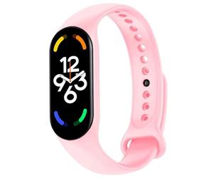 OcioDual Bracelet de Remplacement en Silicone, Rose, Compatible avec Xiaomi Mi Band 7 6 5, Compatible avec Amazfit Band 5, Bracelet de Remplacement en Caoutchouc Souple et Flexible