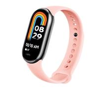 OcioDual Bracelet de Remplacement pour Xiaomi Mi Band 9 y Mi Band 8, Couleur Rose Pâle, Bracelet de Remplacement en Silicone, Crochet métal, Sport flexible