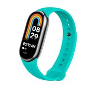 OcioDual Bracelet de Remplacement pour Xiaomi Mi Band 9 y Mi Band 8, Couleur Turquoise, Bracelet de Remplacement en Silicone, Crochet métal, Sport flexible