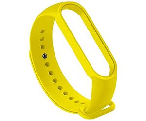 OcioDual Bracelet de Remplacement Silicone Compatible avec Xiaomi Mi Band 6 5 Amazfit Band 5 Jaune Sangle Doux Bande Anti-Perdu Rechange