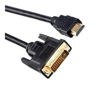 OcioDual Câble Adaptateur HDTV vers DVI-D Dual Link 24+1 Pin 2m Numérique Connecteur Convertisseur pour PC LCD HD TV PS3 Noir