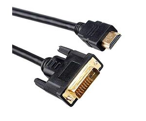OcioDual Câble Adaptateur HDTV vers DVI-D Dual Link 24+1 Pin 2m Numérique Connecteur Convertisseur pour PC LCD HD TV PS3 Noir