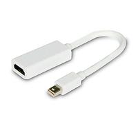 OcioDual Câble Adaptateur Mini Display Port DP vers HDTV 1.3 Blanc pour Ordinateurs Laptops TV HD Portables Convertisseur