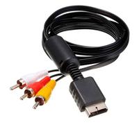 OCIODUAL Cable Audio Vidéo AV RCA TV Noir pour Sony PS1 PSX PS2 PS3 et Slim