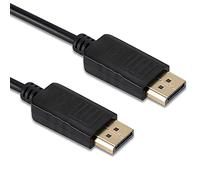 OcioDual Câble DisplayPort 1,8m Noir DP Mâle vers Mâle Ultra 4K 60Hz 2K 144Hz Full HD 1080p Audio Video pour PC TV Monitor