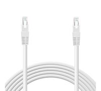 OcioDual Câble Ethernet Cat.6 de 3m Câble Réseau UTP AWG24 Blanc 1 Gbps 250 MHz avec Connecteur RJ45, Compatible avec PC PS5 PS4 XBOX X/S TV BOX ROUTER NAS Server Cat.5 et Cat.5e