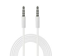 OcioDual Câble Jack 3,5 Mâle Mâle, Câble Audio Jack 3,5 mm, Haut-Parleur, Extension 3,5, Aux Stéréo 1M pour Casque, Voiture, PC, Téléphones, MP3, Amplificateurs, Blanc