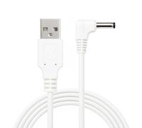 OcioDual Câble USB vers DC 5V (jusqu'à 2A), câble d'alimentation pour tablette, appareil photo, routeur, enregistreur vidéo numérique, LED, haut-parleur, connecteur rond, coude, blanc