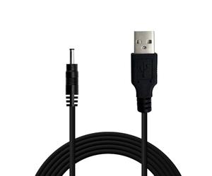 OcioDual Câble USB vers DC 5V (jusqu'à 2A), Câble d'Alimentation pour Tablette, Appareil Photo, Routeur, Enregistreur Vidéo Numérique, LED, Haut-Parleur, Connecteur Rond, Droit, Noir