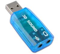 OCIODUAL Carte Son Externe Adaptateur USB Audio vers Prise Jack 3,5mm Audio Stéréo 3D 5.1 pour Microphone Casque Haut-Parleur