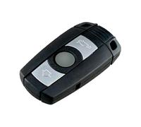 OcioDual Coque Clé 3 Boutons Compatible avec BMW 1 3 5 Series 120 E60 E61 E70 E81 E87 E90 E91 E92 320 X1 X5 X6 Z4 (Keyless Go Uniquement), Boitier Voiture, Télécommande avec Lame, Housse