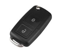 OcioDual Coque de Cle de Voiture, Etuí Télécommande 2 Boutons, Compatible avec MK4 Bora Golf 4 5 6 Passat Polo Touran, Télécommande avec Lame Vierge, Housse Rigide Case, Car Keys
