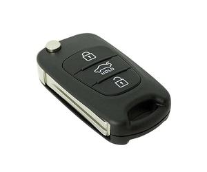 OcioDual Coque de Cle de Voiture, Etuí Télécommande 3 Boutons Pliable, Compatible avec KIA Rondo Sportage Soul, Boitier Remplacement Plip Voiture, Télécommande avec Lame Vierge, Car Keys