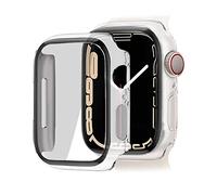 OcioDual Coque de Protection Compatible avec Apple Watch Series 8/7 (45 mm) I Protection Complète Ultra Fine, Résistante aux Rayures et Aux Chutes-Transparente