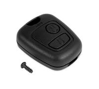 OCIODUAL Coque Télécommande 2 Boutons pas de Lame Logo Noir Compatible Peugeot 307 406 Boitier Étui Rechange Clé Voiture