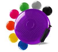 OcioDual Coussin gonflable, violet, pour yoga, fitness, pilates, exercices sportifs, entraînement, disque gonflable antidérapant, surface en caoutchouc PVC avec gonfleur manuel