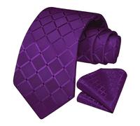 OcioDual Cravate Lilas Homme, Cravate Homme avec Pochette Ensemble Élégant, Cravates avec Mouchoir pour Célébrations, les Événements, Gravatas Hommes, les Mariages, les Fêtes