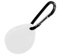 OcioDual Étui de Protection en Silicone Souple Mousqueton Compatible avec Airtag Blanc Housse Gel Doux Coque Anti-Perte Case