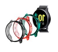 OcioDual Pack de 3 Coques de Protection en TPU, Compatible avec Galaxy Watch Active 2, Rouge/Vert Bleuté/Gris, 40mm