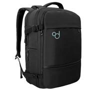 OcioDual Sac à Dos Cabine Avion 55x40x20 cm, Bagage à Main Extensible à 55x40x25 cm, Valise Cabine Homme Femme, Compartiment Ordinateur Portable 17 Pouces, Noir