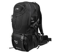 OcioDual Sac à Dos de Randonnée, 50 Litres, Imperméable Et Léger, Tout Noir, Plusieurs Poches, Idéal pour les Voyages, La Montagne, le Camping, L'extérieur, pour Femmes Et Hommes