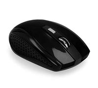 OcioDual Souris Suivi Optique sans Fil Récepteur USB 2.4G 1600 DPI 6 Boutons pour PC Ordinateur Portable Noir Brillant Wireless