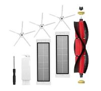 OCKSVOGF Pièces De Rechange for Aspirateur Robot Xiaomi, Roborock, S5 S502-00 S502-02 S5 Max S6 S6 MaxV S6 Pure E4 E5, Brosse Latérale Principale, Filtre Hepa, Balai(As Show)