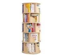 OCKULT Bibliothèque rotative à 5 Niveaux, bibliothèque tournante à 360 °, étagères roulantes for Petit Espace, Chambre à Coucher, Bureau