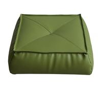 OCKULT Pouf Ottoman, Repose-Pieds en Cuir et Fibre, Repose-Pieds carré et Pouf for la décoration du Salon(Green,45 * 45 * 15cm)