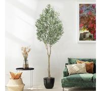Oc'leaf Olivier Artificiel - 210cm Olivier Plante Artificielle, Grand Olivier, Décoration d'olivier pour la Maison, Salon, Chambre, Bureau, Jardin