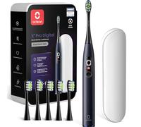 Oclean Brosse à dents électrique X Series Pro Digital Travel Set, 6 Brosettes et Étui de voyage, Écran tactile, Suivi en temps réel et 3 Modes, Autonomie 30 jours, Minuteur & Rappel, Set Étoile Violet