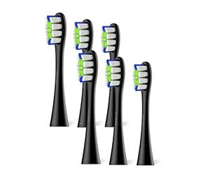 Oclean Lot de 6 Brossettes De Rechange, Compatibles Avec Tous Toutes Les Poignées Electriques Oclean, Approuvés Par La FDATêtes de brosse à dents électrique, B06 Noir-6Pcs