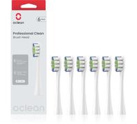 Oclean Brossettes de recharge professional W06, Compatible avec Oclean Flow, X Pro, X Pro Elite, X Pro Digital, X10, X Ultra, Air2, F1, Approuvés Par La FDA, Blanc-6Pcs