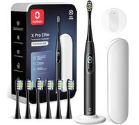 Oclean X Pro Elite Set, Brosse à dents électrique, 7 Brossettes&Étui voyage, Brosse à dents électrique sonique Sileusieux, Suivi en temps réel et 4 Modes Sensible, Minuteur et Rappel 30s, Noir Set
